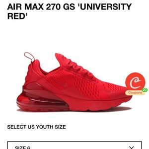 Barely worn air max 270 youth